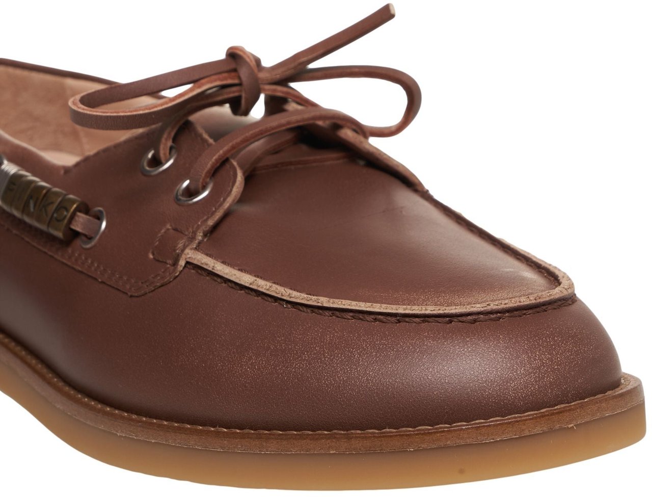 Pinko Leather boat shoes Bruin