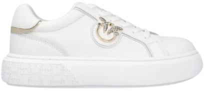 Pinko Sneakers Biancoplatino Wit