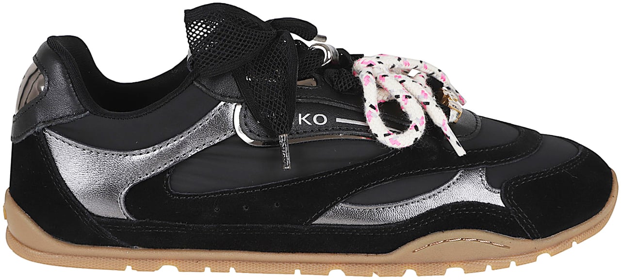 PINKO YULIA 01 - SNEAKER COW SUEDE/NYLON Zwart
