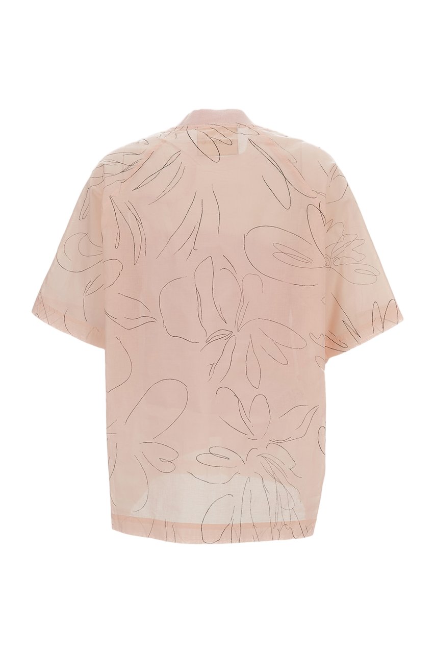 Plan C Short Sleeves Cotton Top Roze