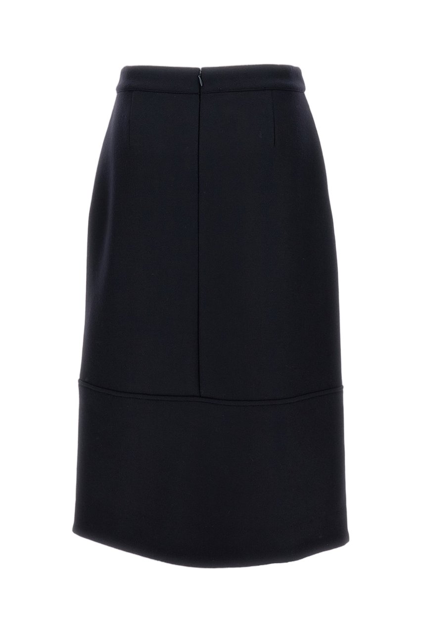 Plan C Multicolor Sequin Embroidery Wool Blend Mini Skirt Zwart