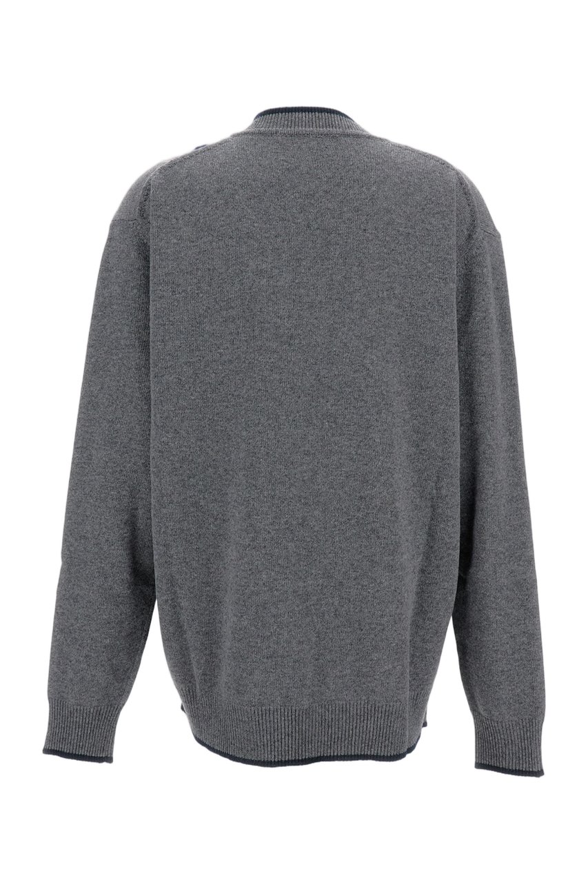 Plan C High Turtleneck Grey Knitwear Grijs