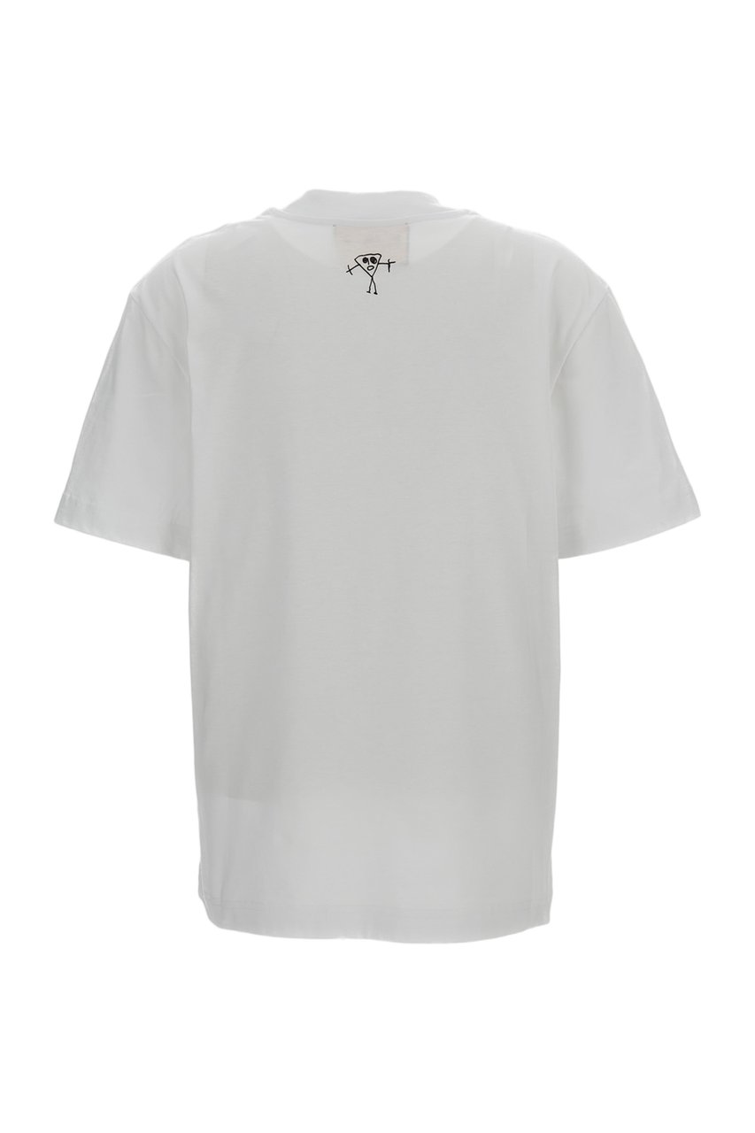 Plan C Boxy-Fit Crew-Neck T-Shirt Wit