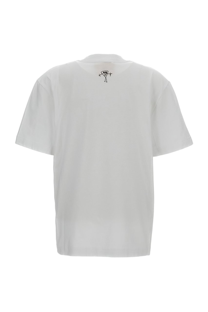Plan C Boxy Fit White Crew-Neck T-Shirt Wit