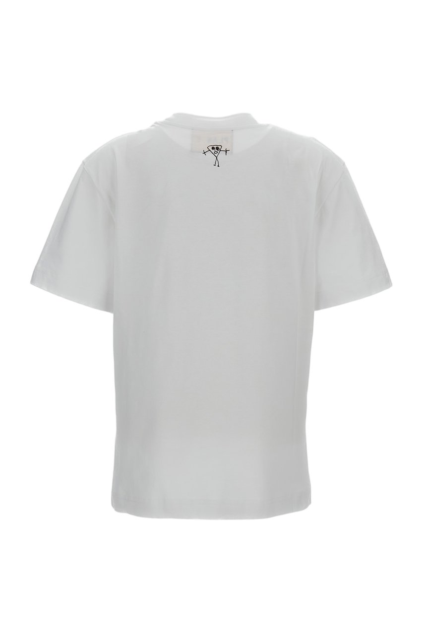Plan C Boxy-Fit Multicolor Printed Crew-Neck T-Shirt Wit