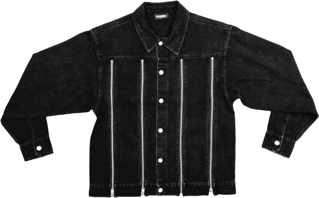 Pleasures Black Mileage Denim Trucker Jacket Black Zwart
