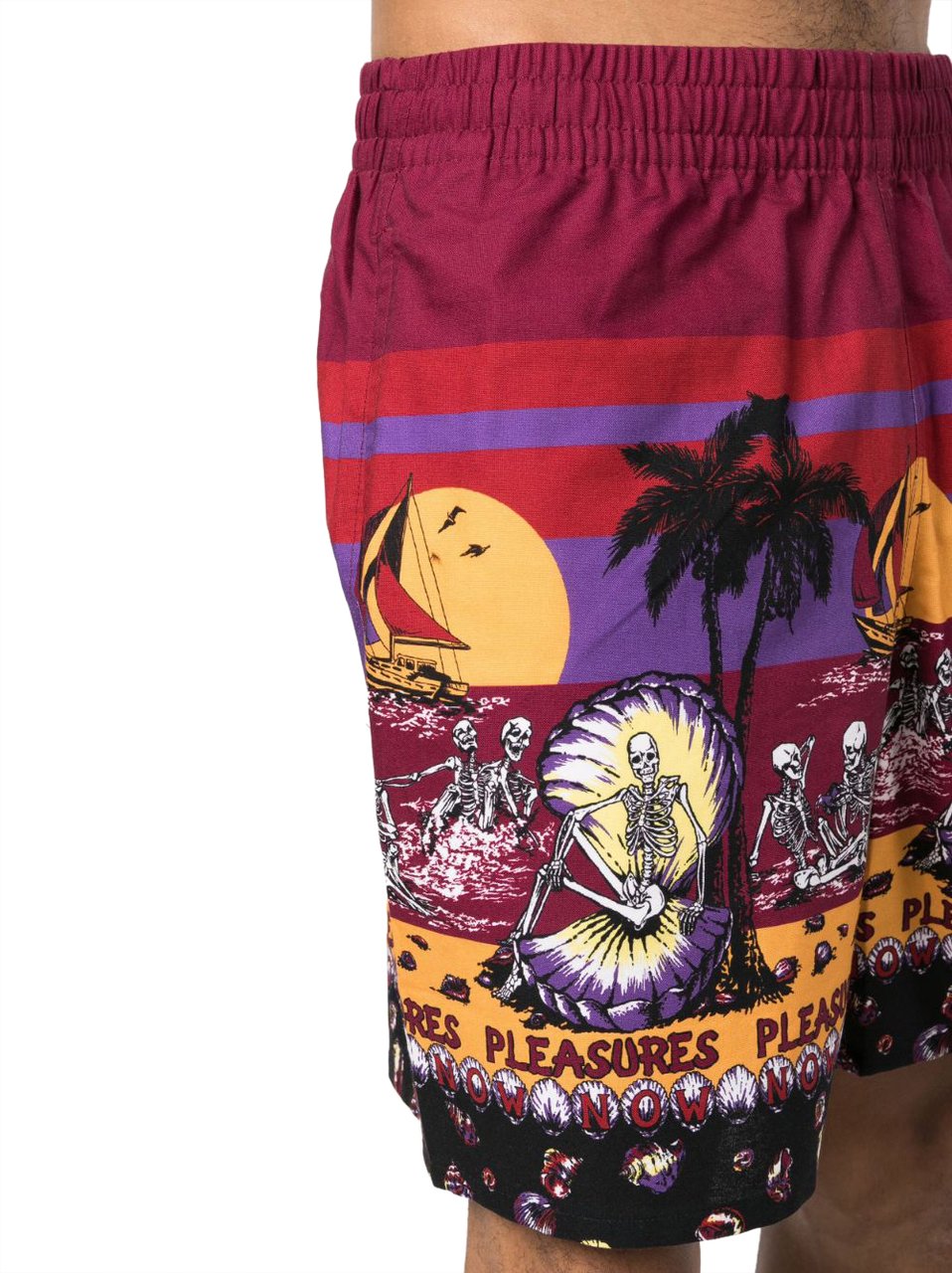 Pleasures Shorts Bordeaux Rood