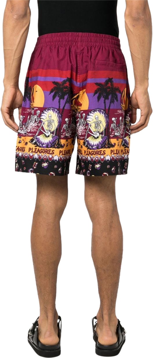 Pleasures Shorts Bordeaux Rood
