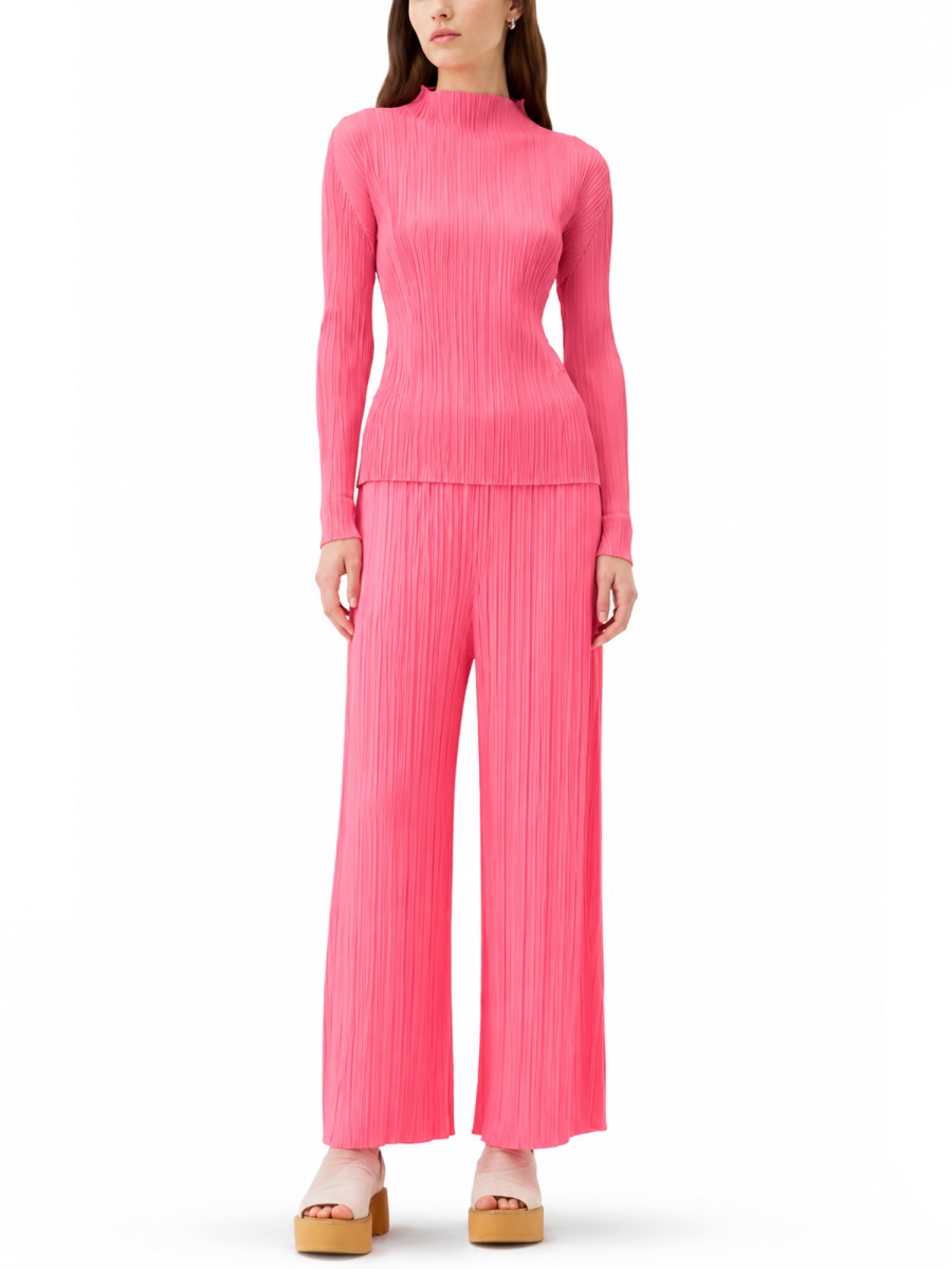 Pleats Please March Pleated Palazzo Pants Roze