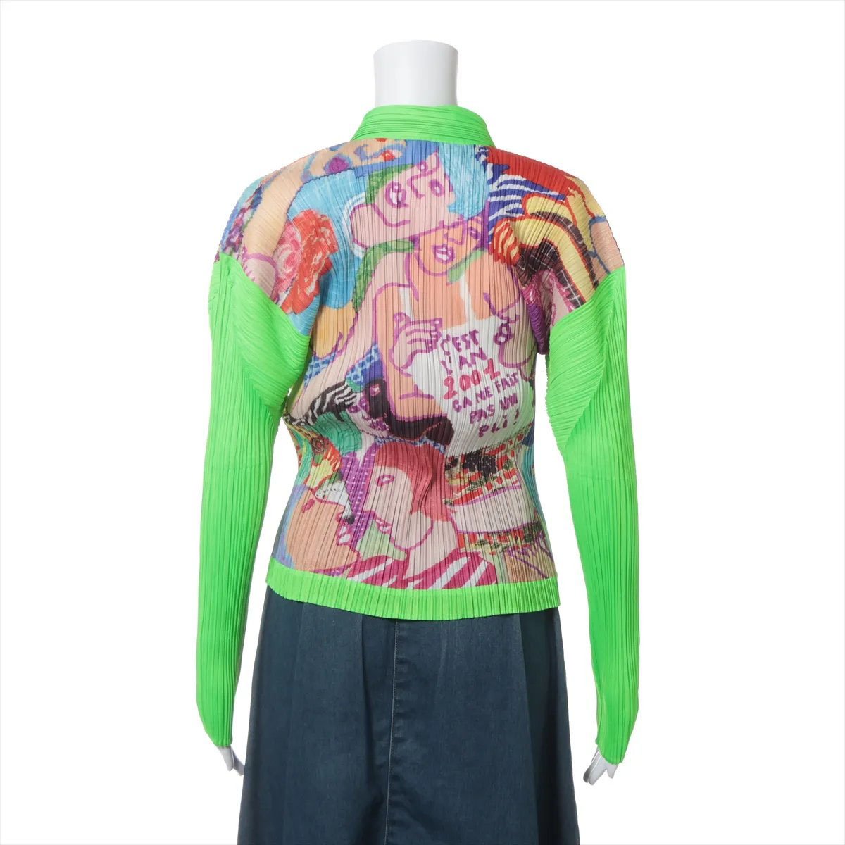 Pleats Please T-Shirt multicolor Polyster M Groen