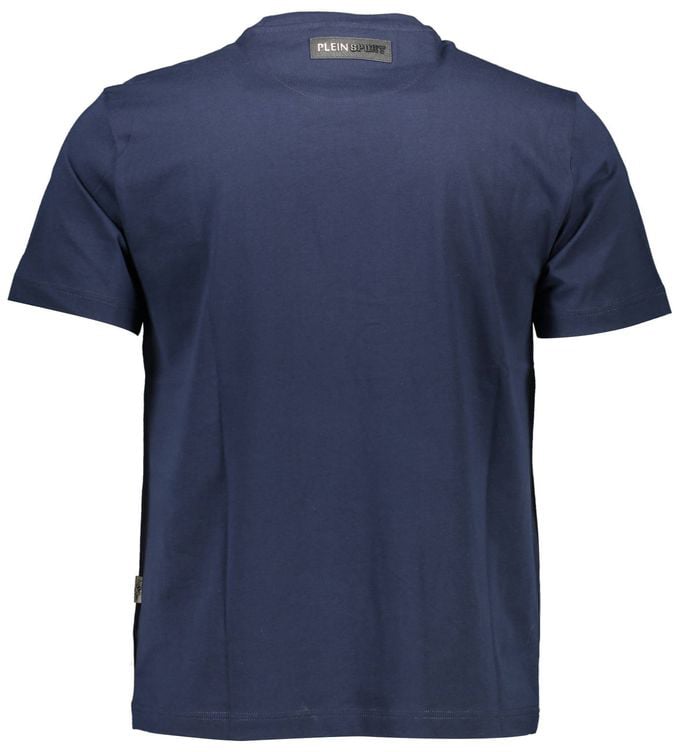 Plein Sport Blue Cotton Men's T-Shirt Blauw