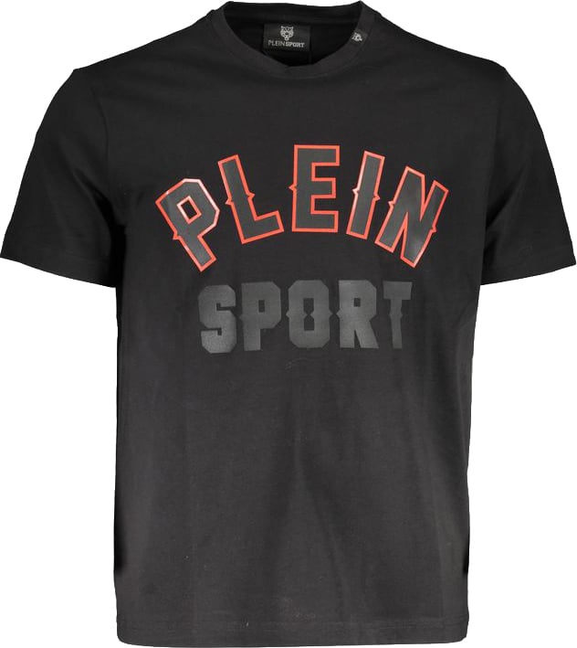 Plein Sport Black Cotton Men T-Shirt Rood