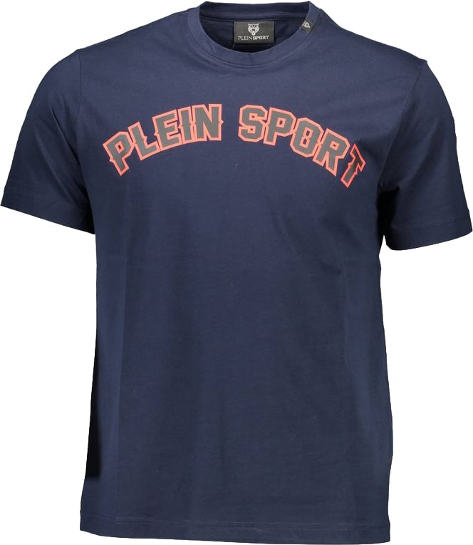Plein Sport Blue Cotton Men's T-Shirt Blauw