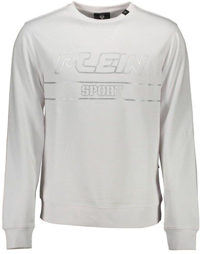 Plein Sport Bianco Cotton Men Sweatshirt Wit