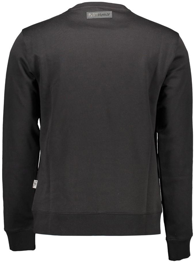 Plein Sport Black Cotton Men Sweater Zwart