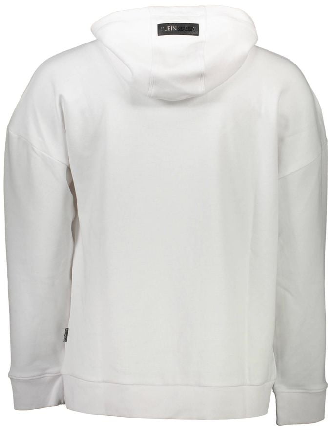 Plein Sport Plein Sport White Cotton Men's Sweatshirt Wit