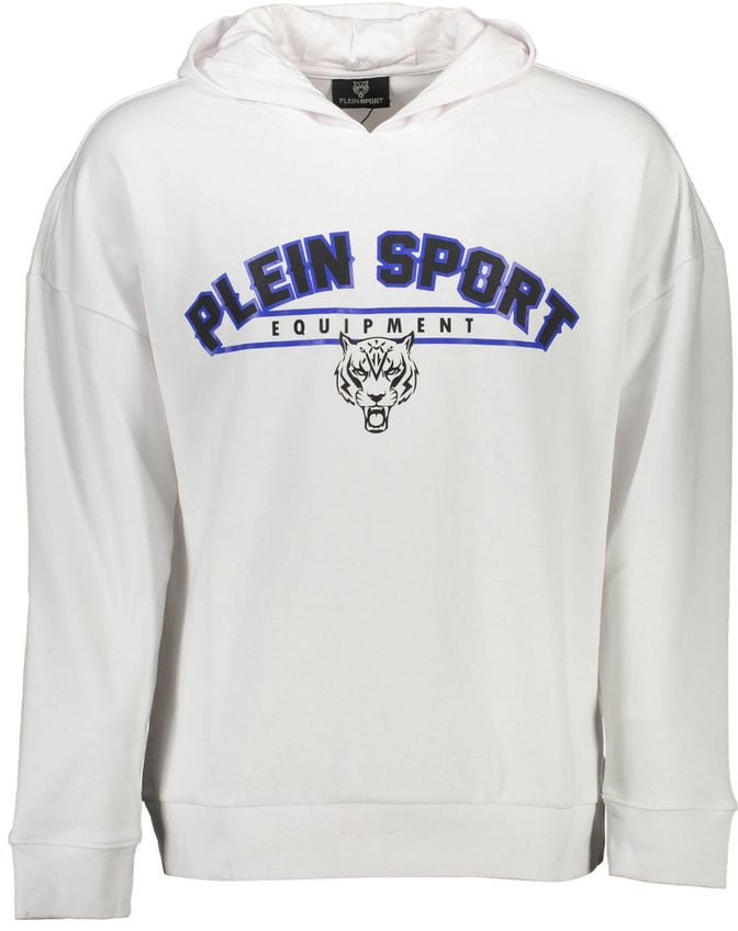 Plein Sport Plein Sport White Cotton Men's Sweatshirt Wit