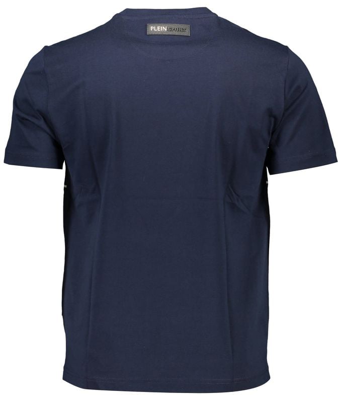 Plein Sport Blue Cotton Men's T-Shirt Blauw
