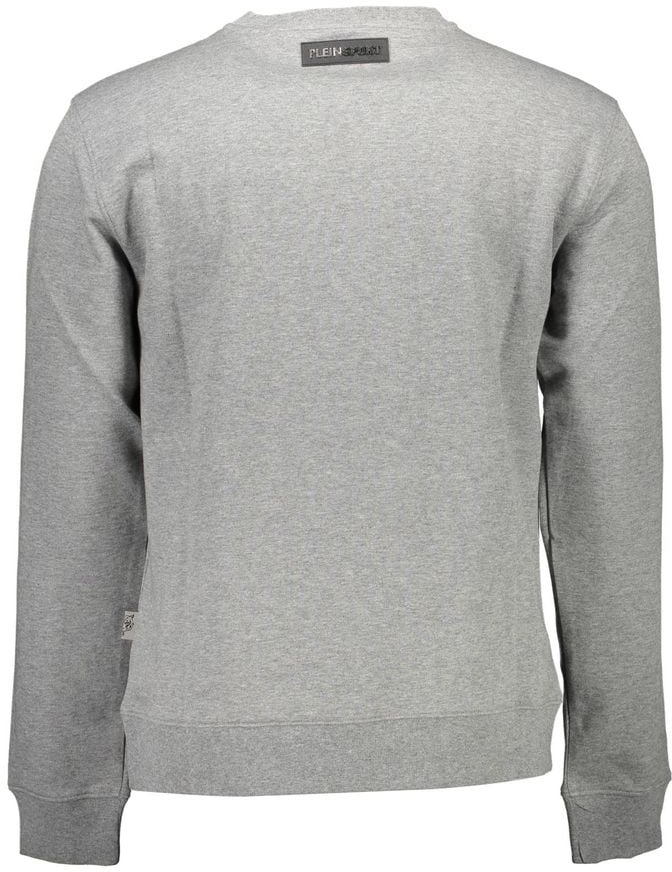 Plein Sport Grigio Cotton Men Sweatshirt Grijs