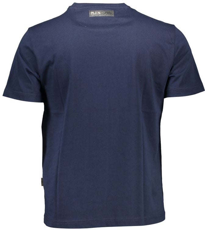 Plein Sport Blue Cotton Men T-Shirt Blauw