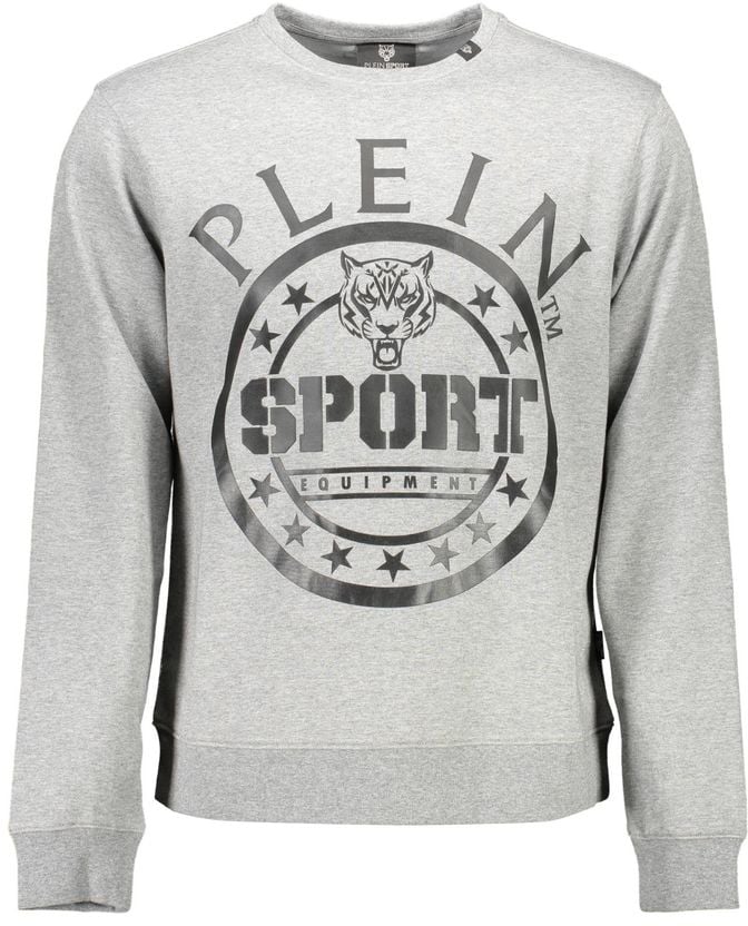 Plein Sport Grigio Cotton Men Sweatshirt Blauw