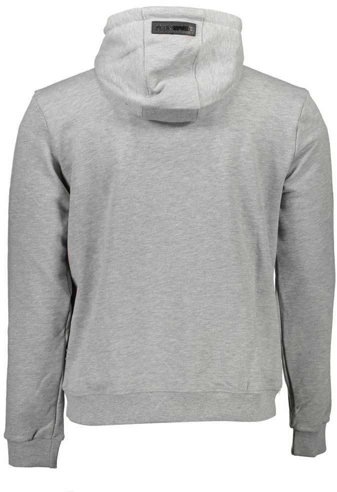 Plein Sport Grigio Cotton Men Sweatshirt Grijs