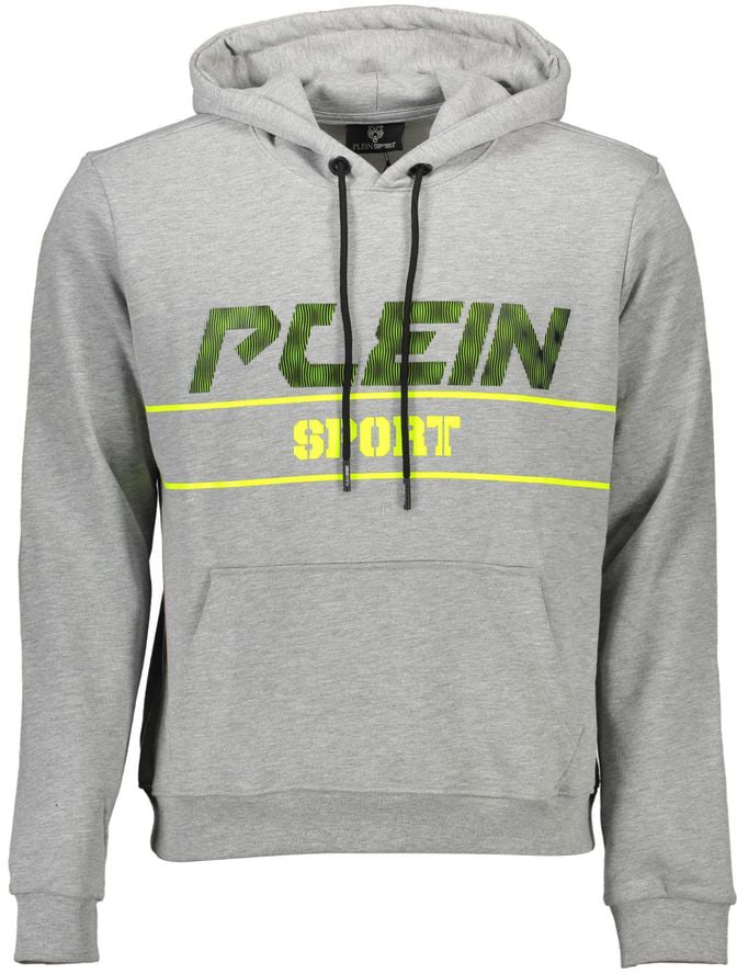 Plein Sport Grigio Cotton Men Sweatshirt Grijs