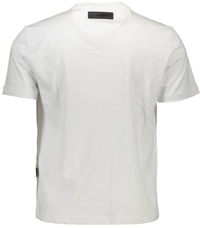 Plein Sport White Cotton Men T-Shirt Wit
