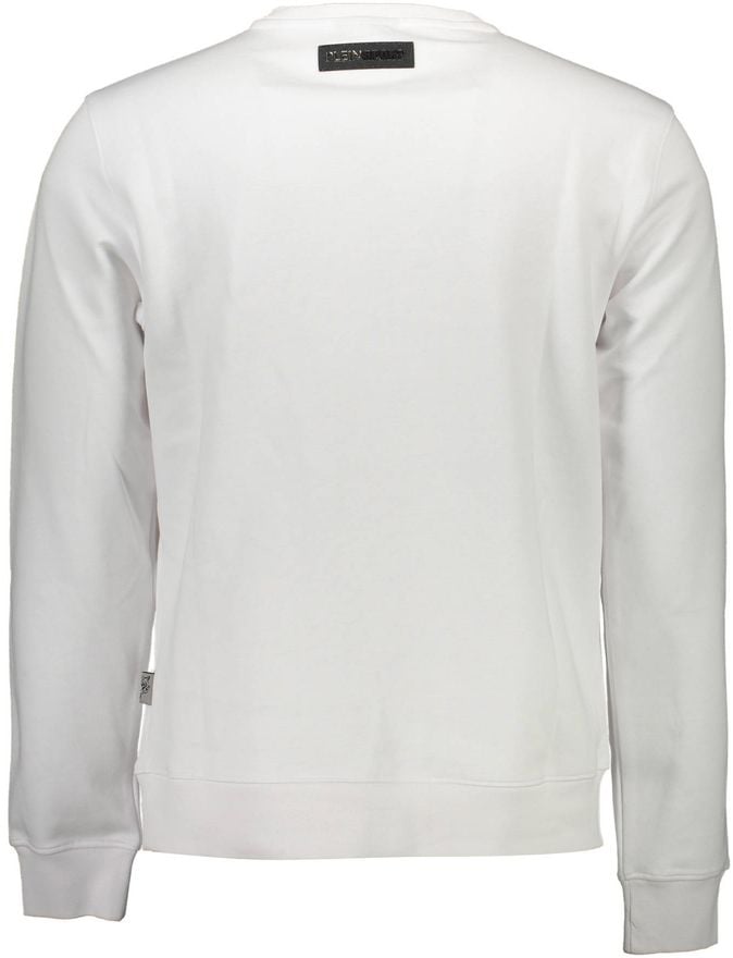 Plein Sport Bianco Cotton Men Sweatshirt Wit