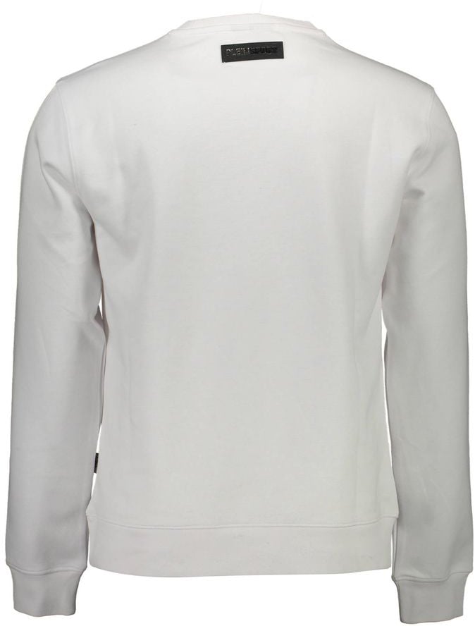 Plein Sport Bianco Cotton Mens Sweatshirt Wit