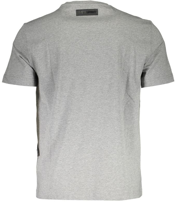 Plein Sport Grigio Cotton Men T-Shirt Grijs