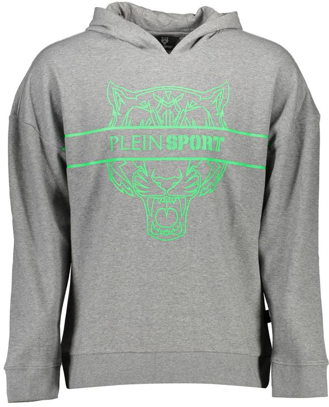 Plein Sport Grigio Cotton Men Sweatshirt Grijs