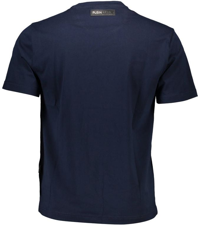 Plein Sport Blue Cotton Men's T-Shirt Blauw