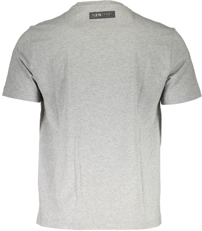 Plein Sport Grigio Cotton Men T-Shirt Grijs