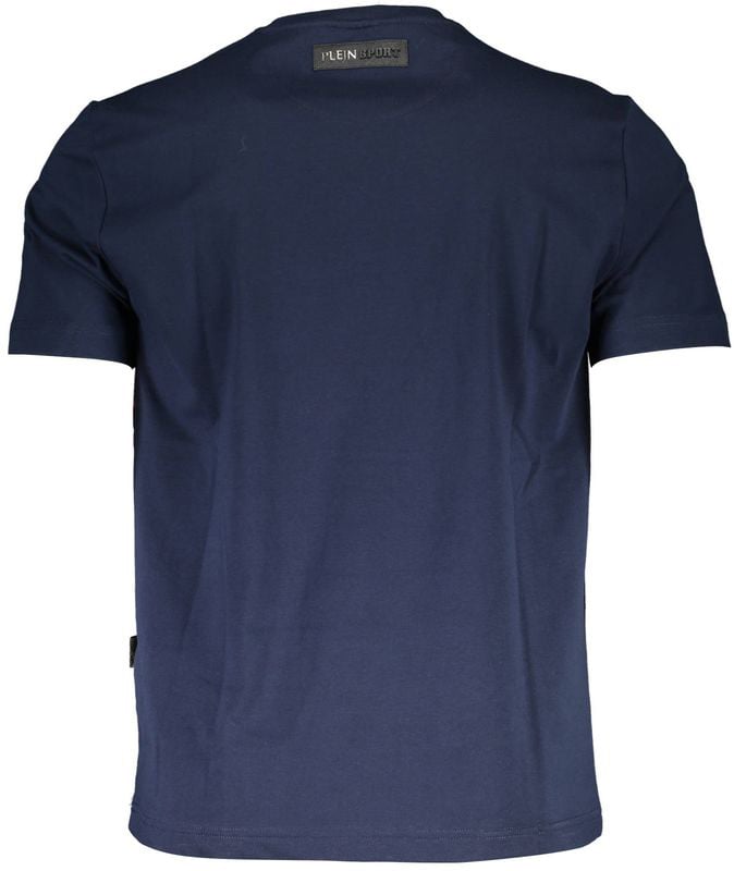 Plein Sport Blue Cotton Men T-Shirt Blauw