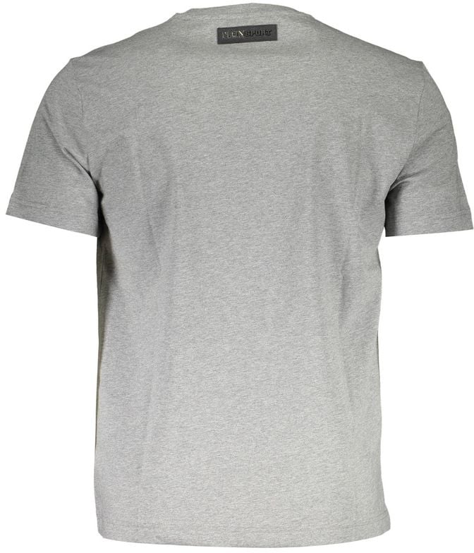 Plein Sport Grey Cotton Men T-Shirt Grijs