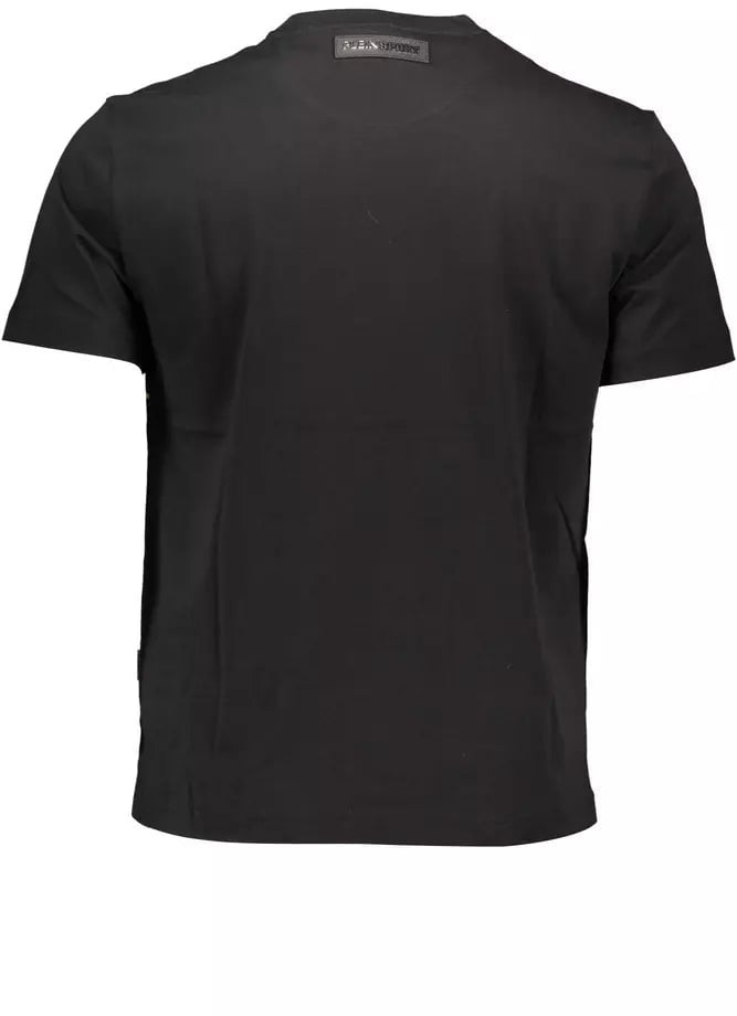 Plein Sport Black Cotton T-Shirt Zwart