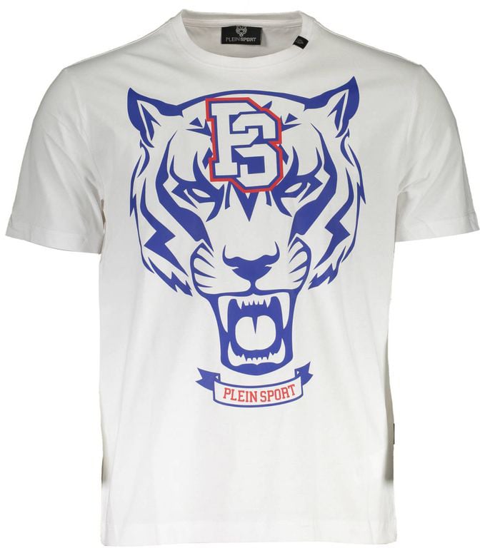 Plein Sport Plein Sport White Cotton T-Shirt Wit