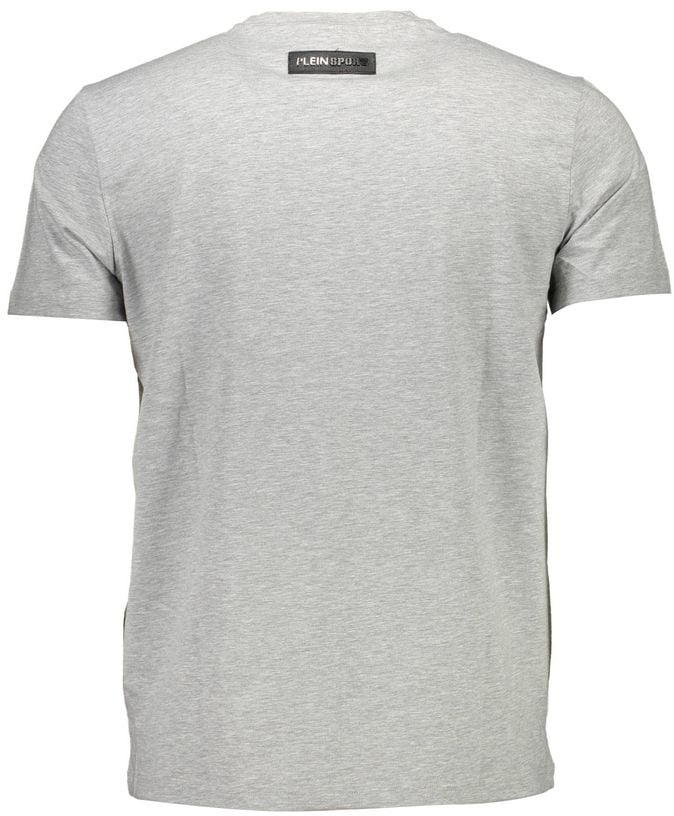 Plein Sport Gray Cotton Men T-Shirt Grijs