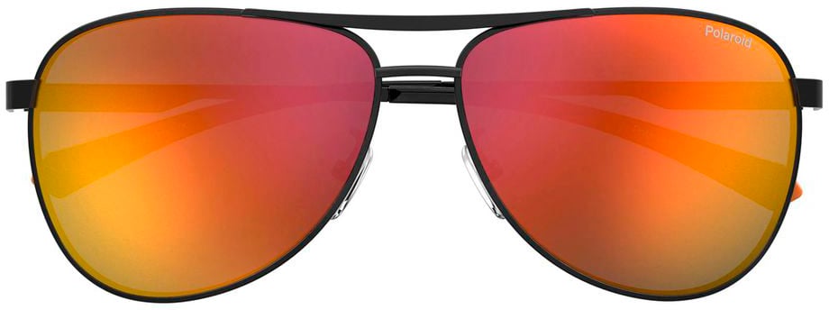 Polaroid Black Stainless Steel Sunglasses Zwart