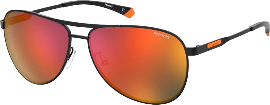 Polaroid Black Stainless Steel Sunglasses Zwart