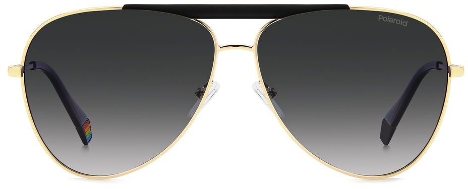 Polaroid Black Metal Sunglasses Zwart