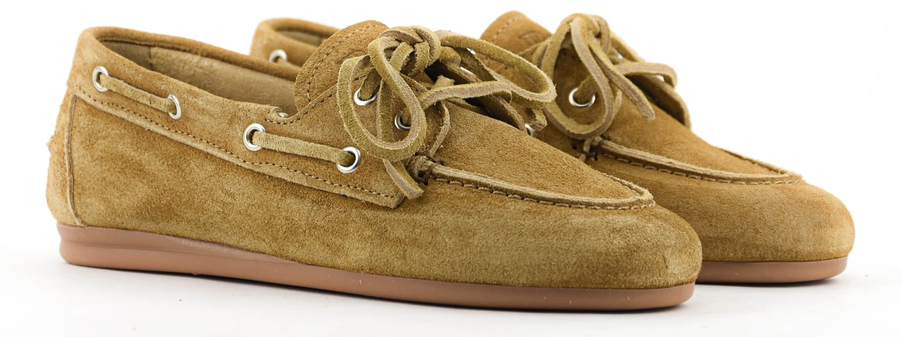 Posa Boat Loafer Tan Suede Bruin