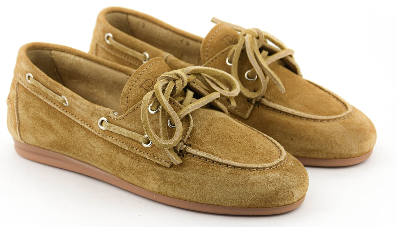 Posa Boat Loafer Tan Suede Bruin
