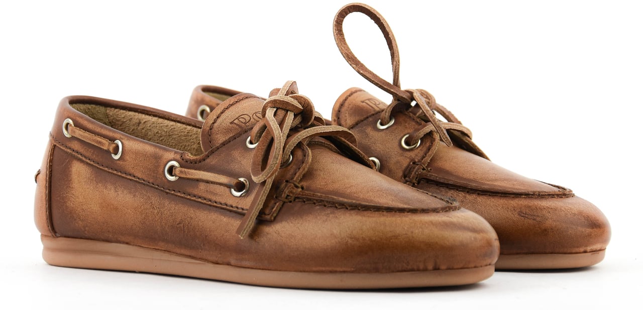 Posa Boat Loafer Brown Leather Bruin
