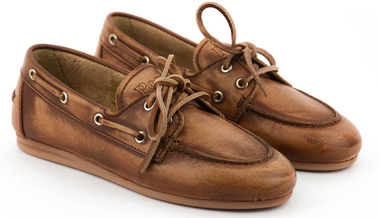 Posa Boat Loafer Brown Leather Bruin