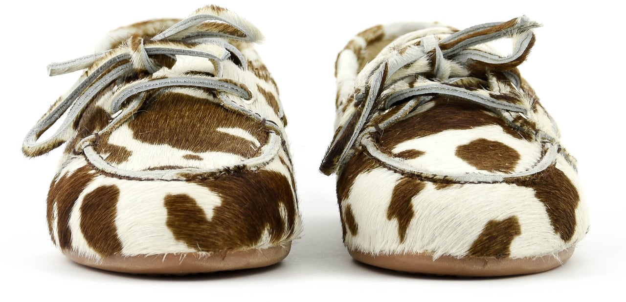 Posa Boat Loafer Cow Wit