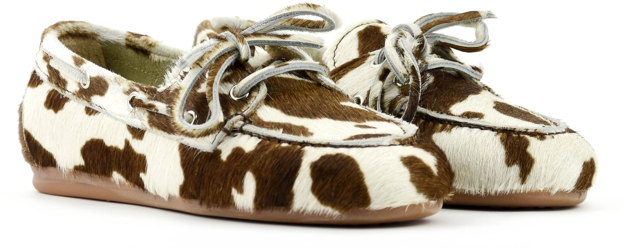 Posa Boat Loafer Cow Wit