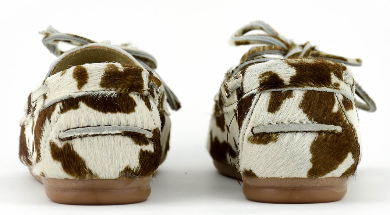 Posa Boat Loafer Cow Wit