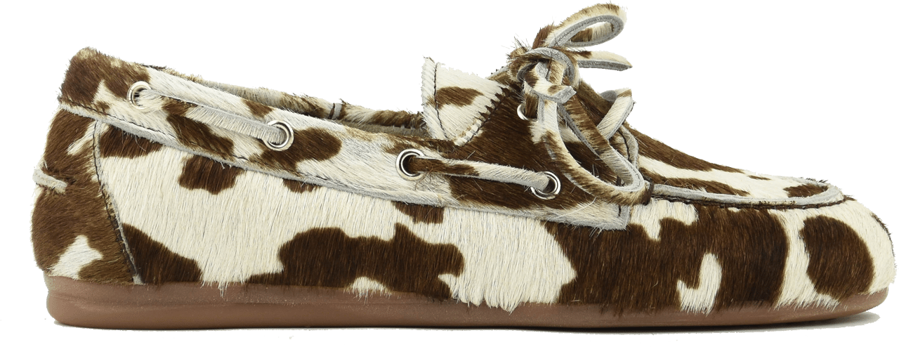 Posa Boat Loafer Cow Wit